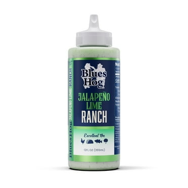 Blues Hog Jalapeño Lime Ranch Sauce for Grilling, Tacos, Salads & Dipping, All-Natural, Gluten-Free, 12 oz