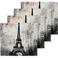 thumbnail image 2 of 6 Pack Romantic Paris Pure Cotton Washcloths 12 x 12 Inch Reusable Absorbent Soft Cotton Face Towels Fingertip Towels Set for Gym Towels,Hotel and Spa Wash cloth, 2 of 7