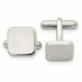 thumbnail image 5 of Auriga Fine Jewelry Stainless Steel Polished Rounded Square Cufflinks for Men, 5 of 6