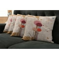thumbnail image 2 of Ambesonne Retro Throw Pillow Cover 4 Pack, Colorful Trees Butterfly, 16", Dried Rose Scarlet, 2 of 6