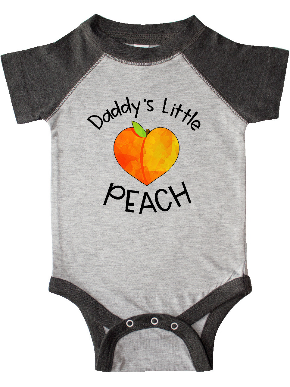 Daddy's Little Peach Cute Peach Heart Infant Creeper