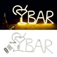 thumbnail image 3 of Letrero de Barra LED, Luz de , USB/barra de Batería, de Publicidad Iluminadas, Letrero de Pantalla Eléctrica para Decoración de Blanco cálido Colco bar lámpara de neón, 3 of 8