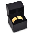 thumbnail image 3 of Tungsten Nevada The Silver State Playing Cards Band Ring 7mm Men Women Comfort Fit 18k Yellow Gold Dome Polished, 3 of 4