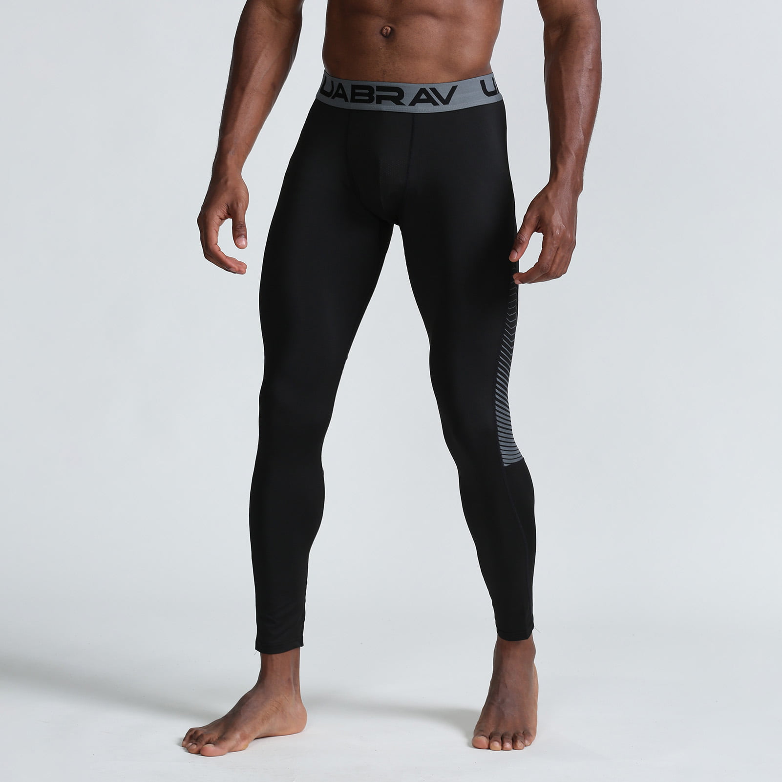 Mens 3/4 Compression Bottoms Running Jogging Gym Trousers Dri fit Breathable 