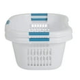 Rubbermaid 2.1 Bushel Large HipHugger Portable Plastic Laundry Basket, White