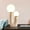 Pink, variant on LittleGlovo Nordic Night Light Children's Room Bedside Lamp Creative U-shaped 2 Heads Milky White Glass Table Lamp
