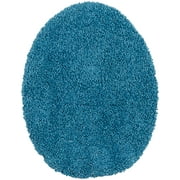 Mainstays Basic Bath Rug, Turquoise, Lid Cover