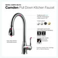 thumbnail image 4 of Houzer CAMPD-368-PC 15.8125" Faucet Hole Brass Polished Chrome Camden Pull Down Kitchen Faucet, 4 of 9