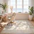 thumbnail image 3 of Design&I 8'x10' Washable Area Rug Beige Boho Solid Faded Tonal Minimalist Heathered Subtle Speckled for Dining Room, Large Office, Lounge, Snag-Free, 3 of 7
