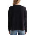 thumbnail image 3 of Lucky Brand Womens Long Sleeves Cozy Crewneck Sweatshirt,American Navy,Medium, 3 of 3