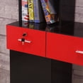 thumbnail image 4 of Wall Mount Beauty Salon Spa Mirrors Station Hair Styling Station Desk Black & Red, 4 of 6