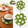 thumbnail image 2 of SKYSONIC Cute Santa Claus Xmas Pot Holders Trivets, 2 Pcs Heat Resistant Trivets,Christmas Red Gnomes Cotton Thread Weave Mats for Hot Pads Pans Pot Bowl Teapot for Kitchen Decor, 2 of 7