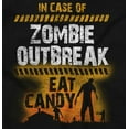 thumbnail image 2 of In Case of Zombie Outbreak Eat Candy Plus Size Crewneck Graphic Tee Shirt Brisco Brands 2X, 2 of 5