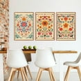 thumbnail image 3 of 3Pcs Framed Mexican Floral Canvas Wall Art (16"x24"), Abstract Orange Botanical Latin Folk Wall Decor, Vintage Mid Century Modern Tropical Flower Art Print for Office Farmhouse, 3 of 7