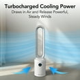 thumbnail image 6 of Comfort Zone 40" Bladeless Tower Fan with Remote Control, 9H Timer, White, 6 of 7