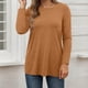 thumbnail image 1 of MHFRRA Camisetas de Mujer para Uso Informal, Otoño e Invierno, Camisetas de Manga Larga con Cuello Redondo para Una Comodidad Diaria. Bronce, 1 of 5