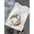 thumbnail image 3 of Beautiful Colorful Woman Profile T-Shirt Women -Image by Shutterstock, Female Medium, 3 of 4