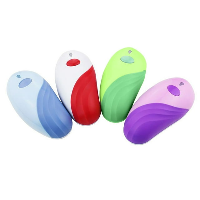 Amzcrzy Electric Can Opener, Button Automatic Smooth Edges Opening Cans Portable Auto Kitchen Gadgets Suitable for Multitude Different Sizes Cans Convenient Can Openers for Mom Grandma, Red