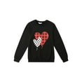 thumbnail image 5 of Mommy and Me Shirts Valentine's Day Family Matching Outfits Long Sleeve Hearts Print Sweatshirt Top for Women Girl (White, Medium), 5 of 9