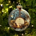 thumbnail image 4 of Christmas Tree Ornament Musical Note Acrylic Decoration With Satin Hanging Ribbon 1 pc, 4 of 6