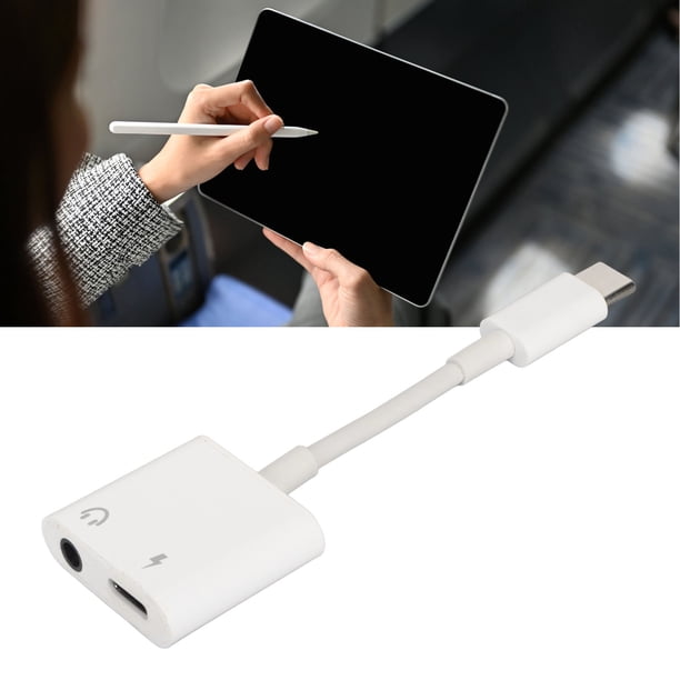 Adaptador Tipo C A 3,5 Mm, Carga Rápida De 60 W, Sonido Envolvente Portátil De 7,1 Canales, Adaptador De Sonido Tipo C A 3,5 Mm, Chipset HiFi DAC Para Tableta