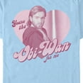 thumbnail image 2 of Men's Star Wars Valentine's Day You're the Obi-Wan for Me  Graphic Tee Light Blue X Large, 2 of 4