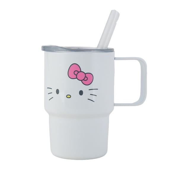 Hello Kitty Big Face 3oz Stainless Steel Tumbler with Straw