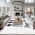 thumbnail image 3 of 5'x7' Area Rugs for Living Room Bedroom, Happy Easter Washable Rug Carpet Runner Indoor Outdoor, Spring Carrots Country Black and White Plaid Non Slip Floor Mats Area Rug for Kitchen, Nursery, 3 of 8