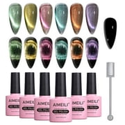 AIMEILI Soak off UV LED Gel Nail Polish Multicolor/Mix Color/Combo Color Set of 6Pcs x 10Ml-48