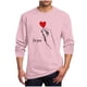 thumbnail image 4 of Ceisia Men's Romantic Red Heart "For You" T-Shirt | Relaxed Long-Sleeve Crewneck Spring Casual Top Gift, 4 of 5