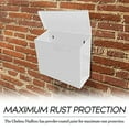 thumbnail image 5 of NACH Chelsea POST Classic Metal Mailbox, Vintage European Wall Mount Mailboxes for Outside, Powder Coated Maximum Rust Protection Galvanized Steel Mailbox, 11.5 x 5 x 13", White, MB-6947, 5 of 5