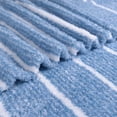 thumbnail image 4 of Regal Living Ultra Soft Cozy Knit Throw Blanket, Persian Blue Stripe, 90" x 90", 4 of 10