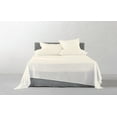 thumbnail image 3 of A1HC 100% Organic Cotton Flat Sheet 300 TC, Wrinkle Resistant Soft Lustrous Sateen Weave Sheets, Queen 105" x 96", Cream, 3 of 7
