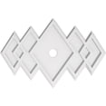 thumbnail image 1 of Ekena Millwork CMP26X17ZE-02000 2 in. ID x 8 in. Rectangle Zoe Architectural Grade PVC Contemporary Ceiling Medallion, 1 of 1