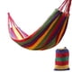 thumbnail image 1 of Hamaca de Hamaca de Campamento para Acampar Hamaca Portátil Doble Con 2 Correas Hamacas de Tela de Rayas Coloridas para Interiores al Aire Libre, 1 of 8