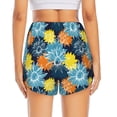 thumbnail image 2 of Lsque Sunflowers Printed Women's Running Shorts with Liner Pockets,Elastic Quick Dry Workout Athletic Gym Yoga Shorts,Womens High Waist Shorts-X-Large, 2 of 9
