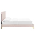 thumbnail image 4 of Modway Current Performance Velvet Queen Platform Bed in Pink, 4 of 10