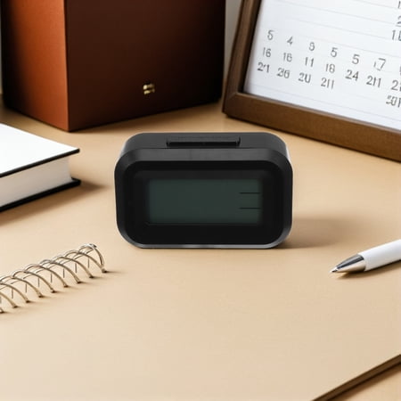 LOLIPPYY Black Digital Alarm Clock with Temperature and Date Display for Bedside