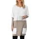 thumbnail image 1 of Sudadera de mujer con bolsillos Poliéster Manga larga Cuello redondo Top informal para primavera y verano Caqui S, 1 of 6