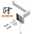 thumbnail image 4 of HITSLAM Brushed Nickel Toilet Paper Holder Wall Mount,Premium 304 Stainless Steel Square Toilet Paper Roll Holder for Bathroom Rustproof, 4 of 10