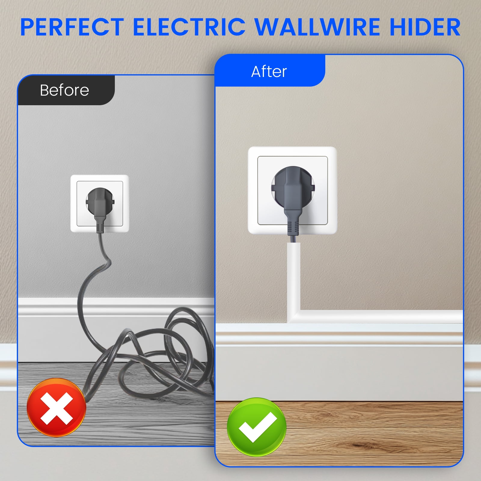 6 Meter Self Adhesive Wall Cord Hider White Flexible Cable Concealer Cover Raceway Roll for TV Wire Speaker Cable Paintable