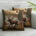 thumbnail image 3 of JEUXUS  Rustic Bear Pillow Covers Square Country Deer Pillow Covers Indoor and Outdoor Throw Pillow Covers Decorative for Couch/Bed/Living Room, 3 of 5
