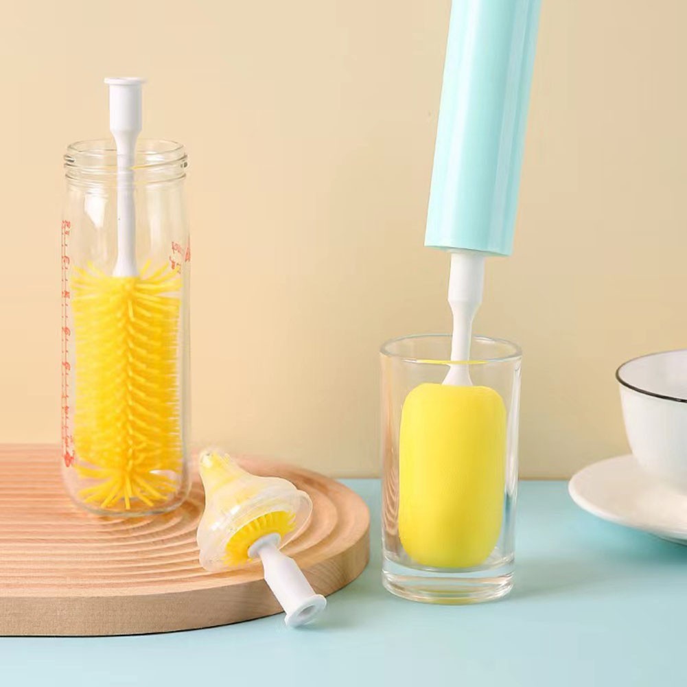 Electric Bottle Brush Cleaner 3 in Rechargeable Brush Head Set Silic