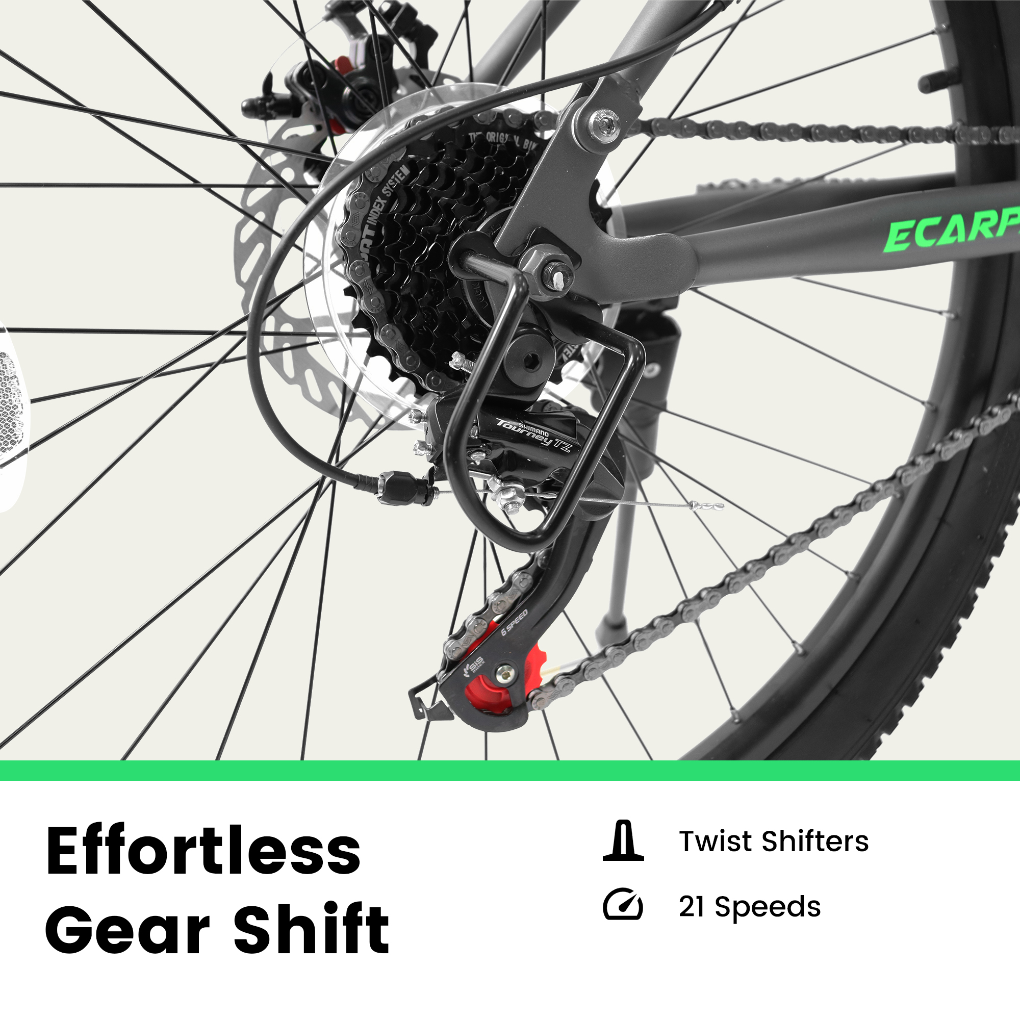 26 Inch Mountain Bike, 21-Speed Disc Brake, Front Fork Rear Shock Absorber Carbon Steel Frame Mountain Bike, Mens Womens Trail Commuter City Bicycles