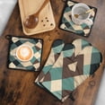 thumbnail image 4 of Modern Art Geometric Kitchen Oven Mitt and Pot Holder Sets 4 Pcs for Baking, Cooking and Grilling, Heat Resistant Up To 392 °F, 4 of 5