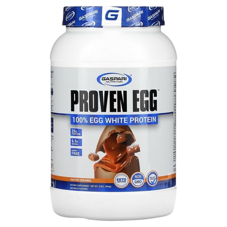 Proven Egg  100% Egg White Protein  Salted Caramel  2 lb (900 g)  Gaspari Nutrition