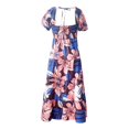 thumbnail image 3 of WILLBEST Vestido Corto Mujer Vestido Casual Con Estampado Floral Y Falda Fluida Para Primavera Y Verano, 3 of 3