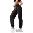 thumbnail image 4 of Workout Casual Pants for Women Cargo Sweatpants Baggy Wide Leg High Waisted Joggers Athletic Trousers Pants With Pockets Pants Xl, 4 of 6