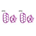 thumbnail image 3 of sweethay 2 uds moldes de pan moldes de repostería moldeadores de plástico antiadherentes accesorios para hornear pan reutilizables, púrpura Violeta 2piezas sweethay CBP145419, 3 of 6