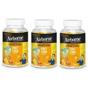Airborne Vitamin C Gummies For Adults, Immune Support Gummies With Powerful Antioxidants Vit C &E - (42ct), Honey Lemon Flavor (Pack of 3)